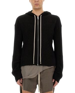 Rick Owens Zipper Hoodie - Black