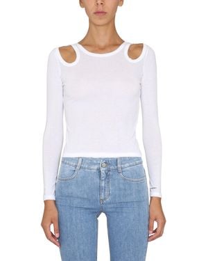 Stella McCartney Solid Round Neck Top - White
