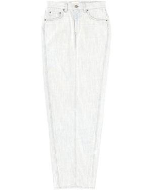 Haikure Long Denim Skirt - White