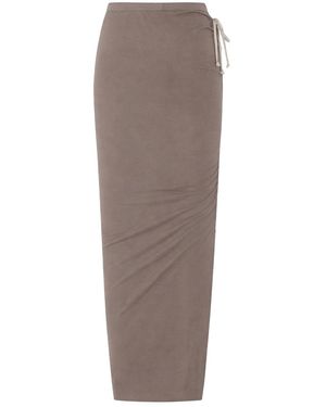 Rick Owens Skirt With Side Slit - Brown
