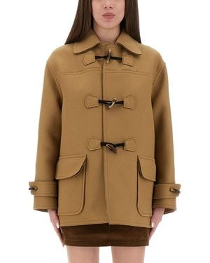 Moschino Classic Duffle Jacket With Toggle Closures - Natural