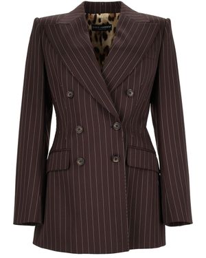 Dolce & Gabbana Giacca Doppiopetto "Turlington" - Brown