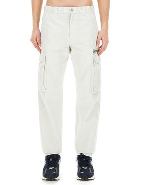 Aspesi Relaxed Fit Cargo Trousers - White