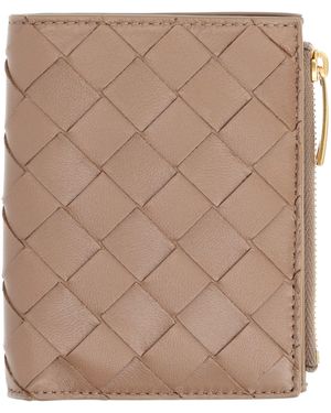 Bottega Veneta "Bi-Fold" Wallet - Natural