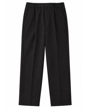 Herno Pantalone Dritto Con Vita Elasticizzata - Black