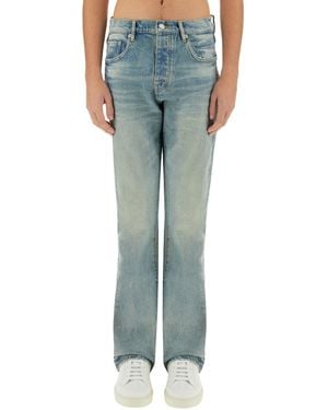 Purple Brand "Coated Flare" Jeans - Blue