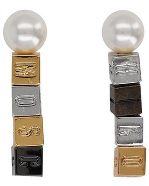 Moschino Earrings With Pearls - White
