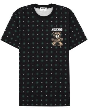 Moschino T-Shirt With Logo Cotton T-Shirts - Black