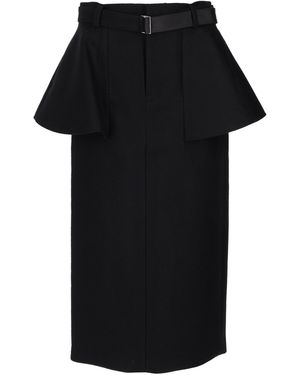 Sacai Gonna "Melton" - Black