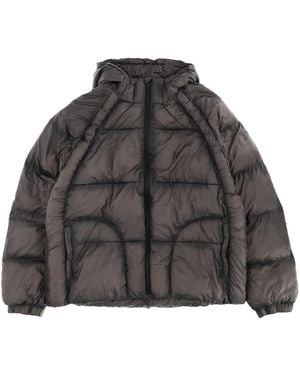 Represent Down Jacket With Logo - Grey