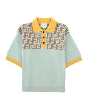Fendi Polo Maniche Corte - Blue