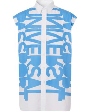 Burberry Topaz Universal Passport Sleeveless Shirt - Blue