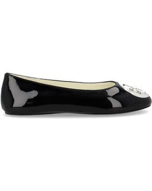 Tory Burch Leather Flat - Black