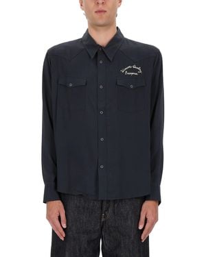 Visvim Rayon Woven Shirt - Blue