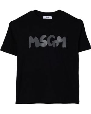 MSGM T-Shirt With Logo - Black