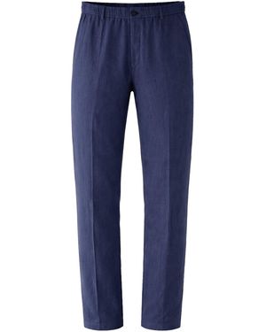 Emporio Armani Linen Trousers For - Blue