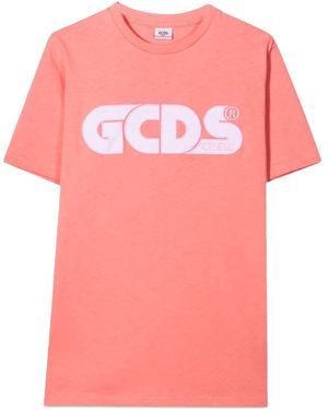 Gcds Oversize Jersey T-Shirt Girl - Pink