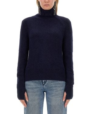Isabel Marant Baby Alpaca Blend T-Shirt For - Blue