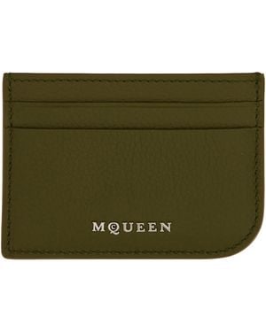McQueen Leather Card Holder - Green