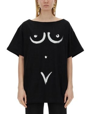 Moschino Oversized Body Print T-Shirt - Black
