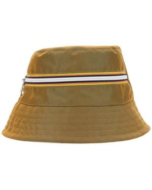 K-Way Bucket Hat With Zipper Logo - Green
