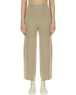 KENZO Chic Cropped Wool Pants For - Natural