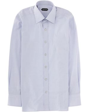 Tom Ford Solid Shirt - Blue