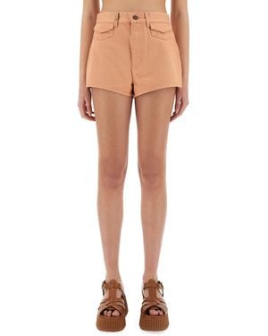 Chloé Denim Shorts - Orange