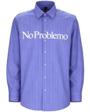 No Problemo Camicia Con Logo - Blue
