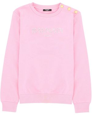 Balmain Felpa Tinta Unita - Pink