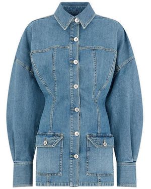 The Attico Denim Mini Dress - Blue