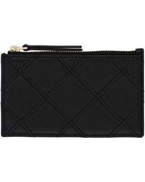 Tory Burch Leather Paper Holder Fleming Wallets & Purses - Black