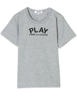 COMME DES GARÇONS PLAY T Shirt Con Logo - Grey