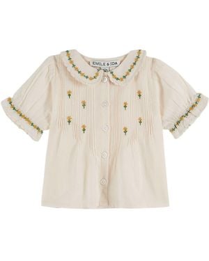 Emile Et Ida Blouse Brodee - Natural