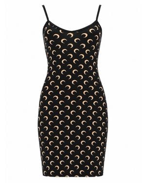 Marine Serre Mini Abito "Moon" - Black