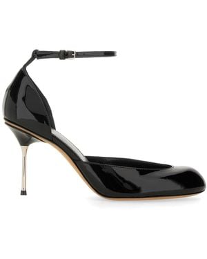 Sportmax Elegant Leather Mary Jane Court Shoes For - Black