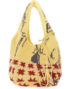 JW Anderson Mini Beaded Tote Bag - Metallic