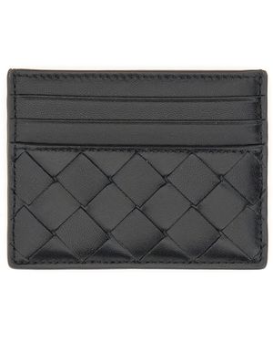 Bottega Veneta Porta Carte Di Credito Intrecciato - Black