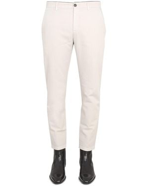 Department 5 Trousers With Logo Patch - Natural