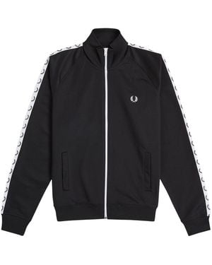 Fred Perry Felpa Tracksuit Con Logo E Zip - Black
