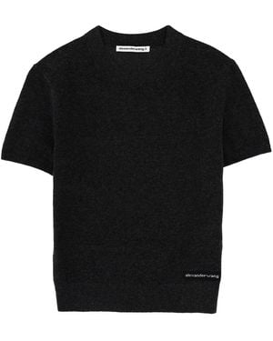 T By Alexander Wang Alexanderwang.T T-Shirt With Logo - Black