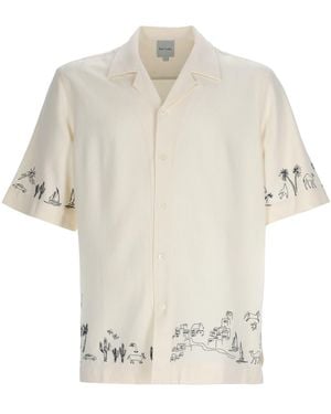 Paul Smith Camicia Con Ricami - White
