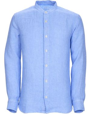 120% Lino Camicia - Blue