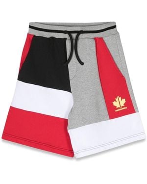 DSquared² Oversized Bermuda Shorts - Red