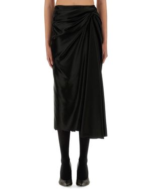 Balenciaga Draped Skirt - Black