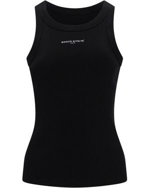 Maison Kitsuné Top Con Logo - Black