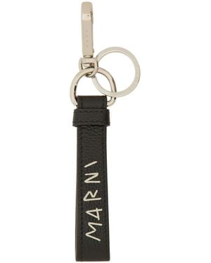 Marni Keychain With Mending" Embroidery - White