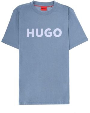 HUGO T-Shirt With Logo - Blue