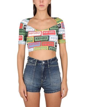 KENZO Labels Short Top - Blue