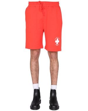 Helmut Lang Logo Shorts - Red